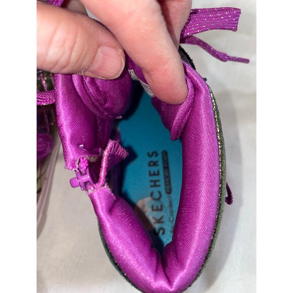 SKECHERS KIDS Sport -‎ Shoutouts Glitz Metallic Rockstar - Youth Size 5 - Picture 10 of 11